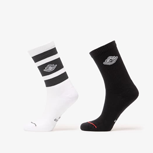 Jordan Everyday Elevated Crew Socks 2-Pack White/ Black/ White