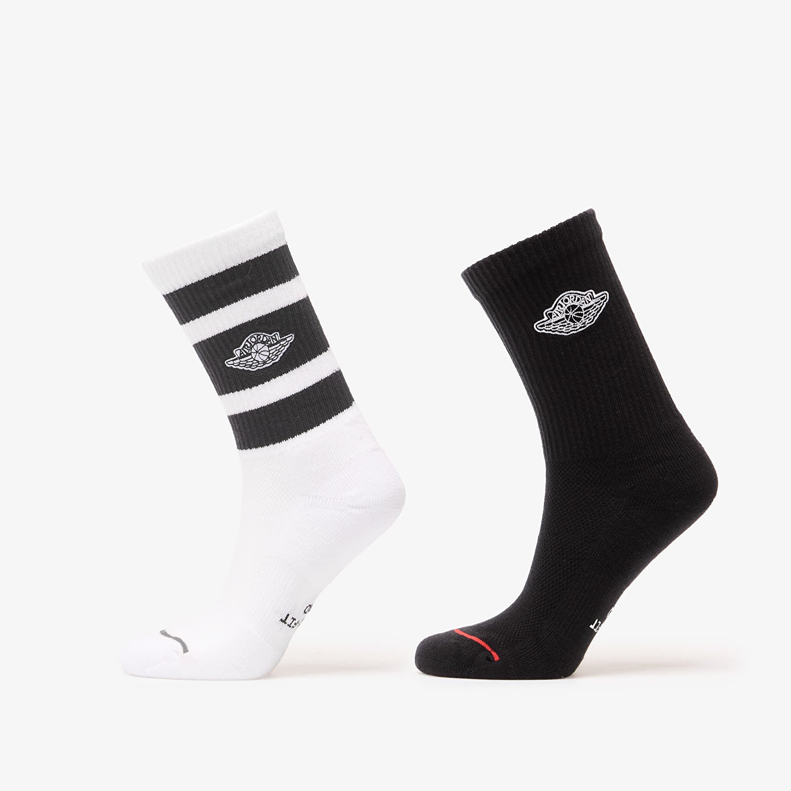 Strumpor för män Jordan Everyday Elevated Crew Socks 2-Pack White/ Black/ White