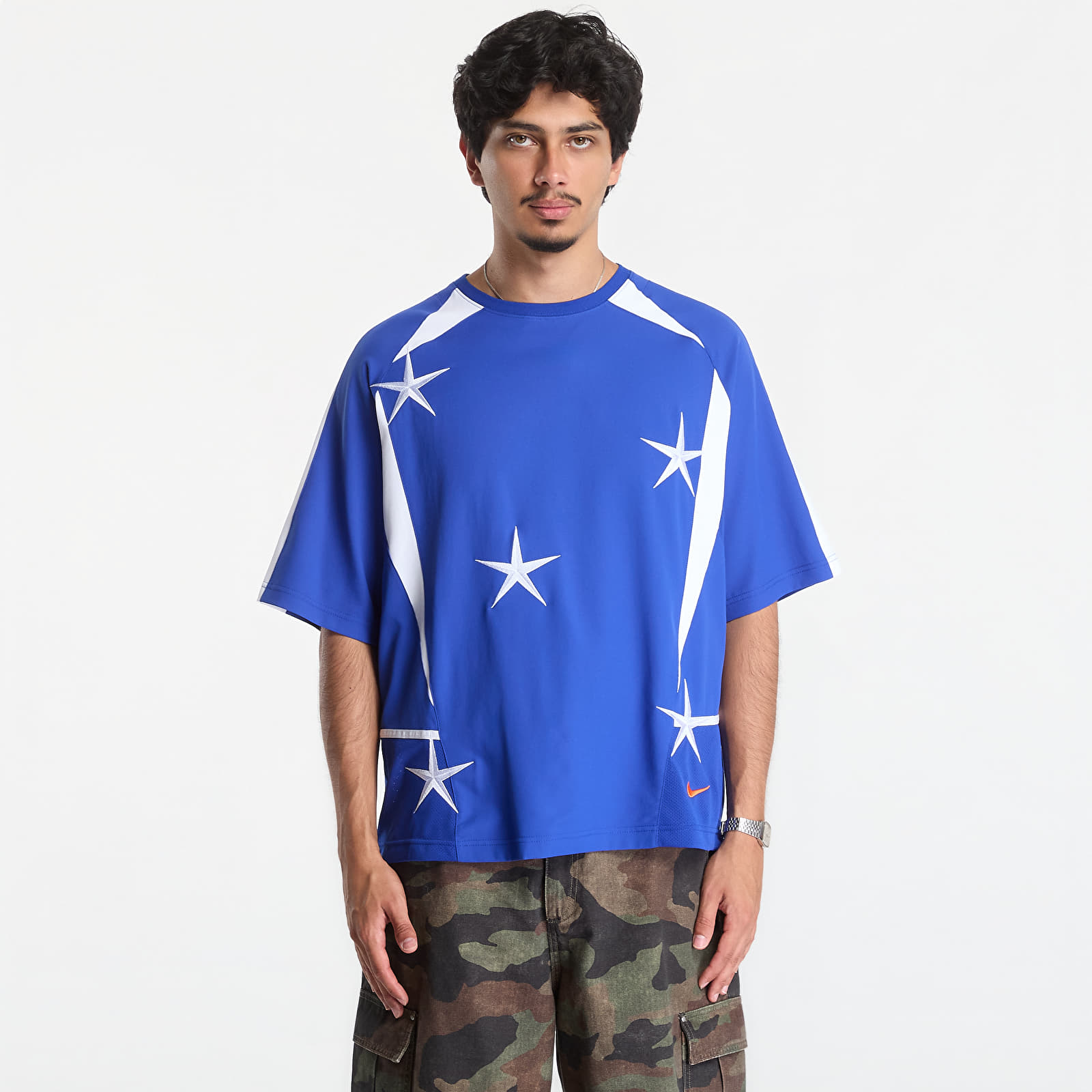 Tricouri pentru bărbați Nike "Your Message Here" Men's Soccer Jersey Old Royal/ White/ Safety Orange