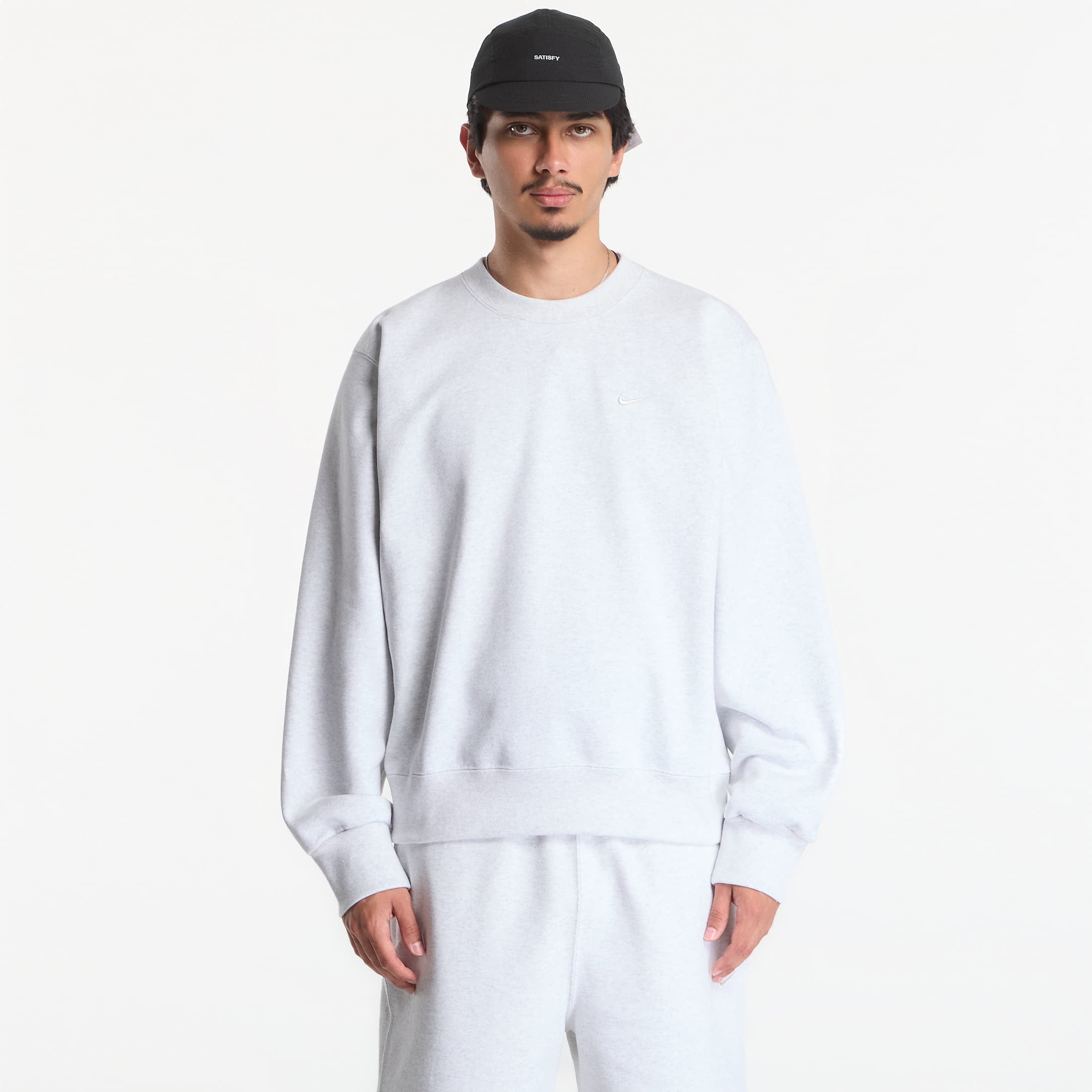 Суитшърт Nike Men's Fleece Crew-Neck Sweatshirt Birch Heather M