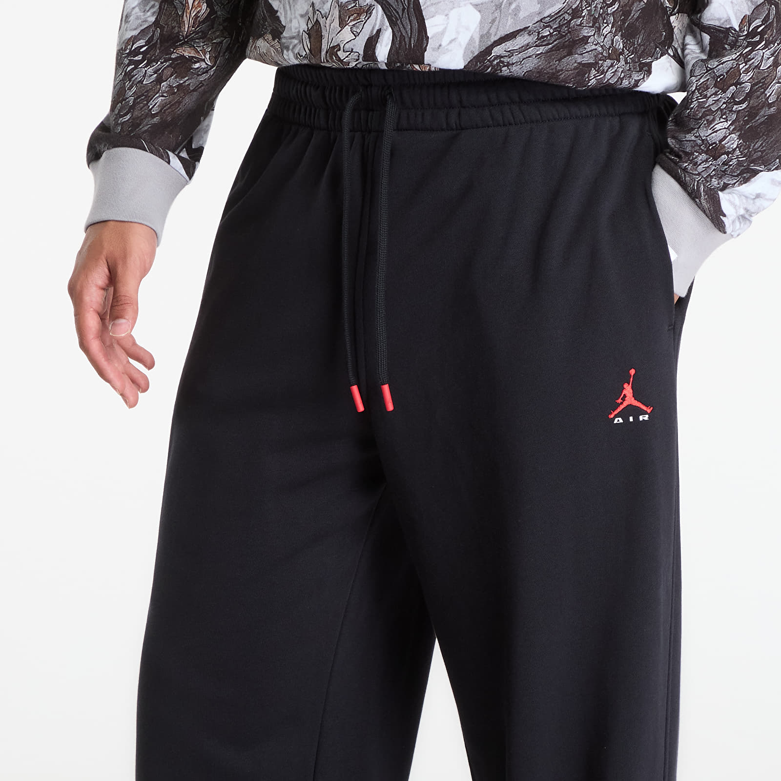 Moške trenirke  Jordan Brooklyn Fleece Men's Open-Hem Pants Black/ University Red
