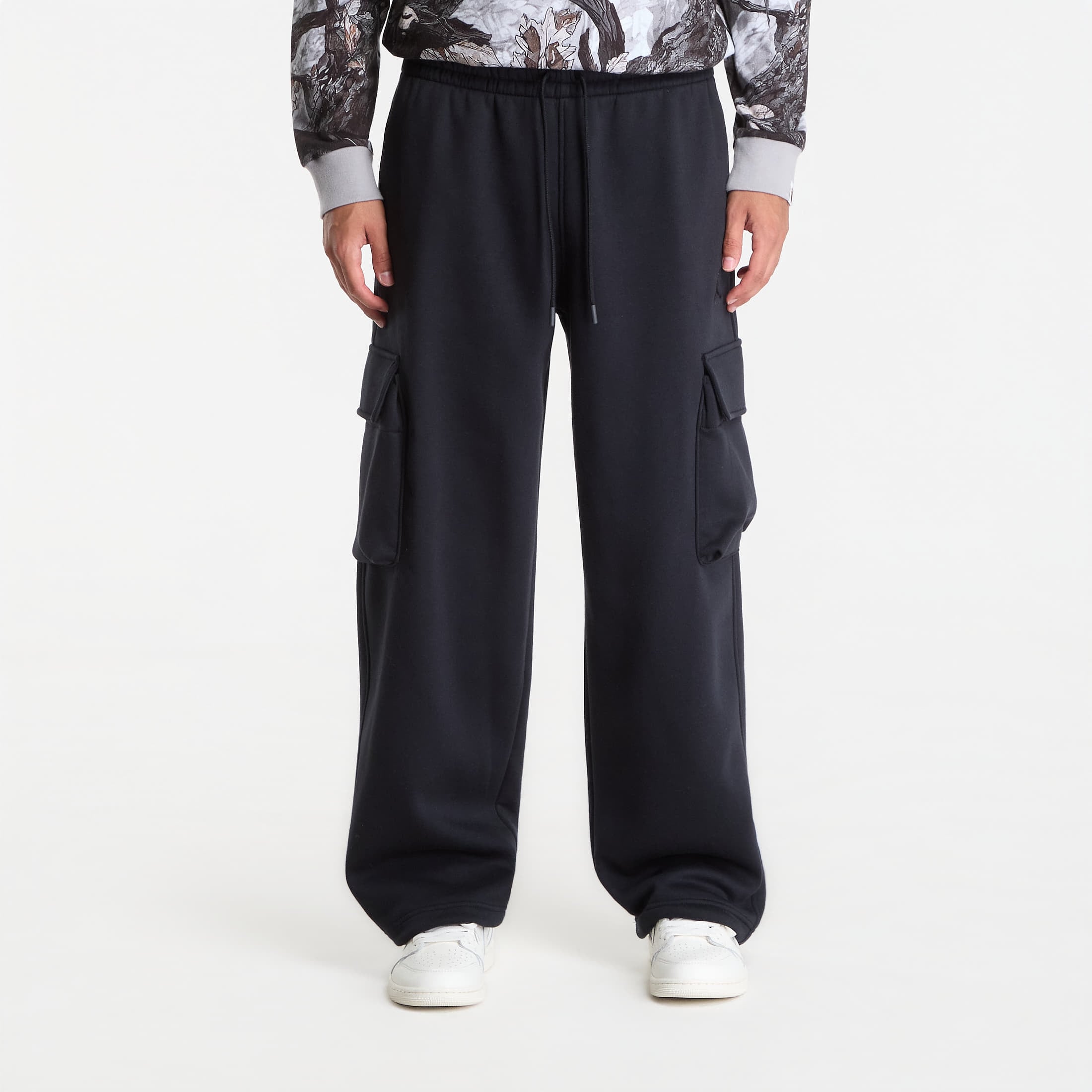 Потници Jordan Brooklyn Men's Oversized Fleece Cargo Pants Black/ Dk Smoke Grey M