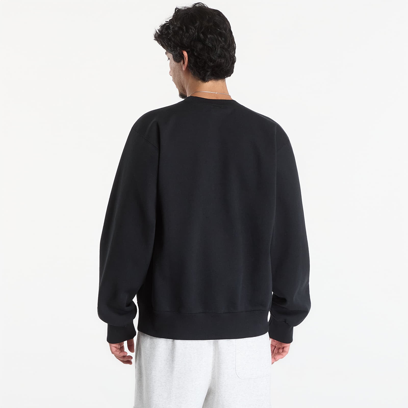 Herren-Sweatshirts Nike Men's Fleece Crew-Neck Sweatshirt Black