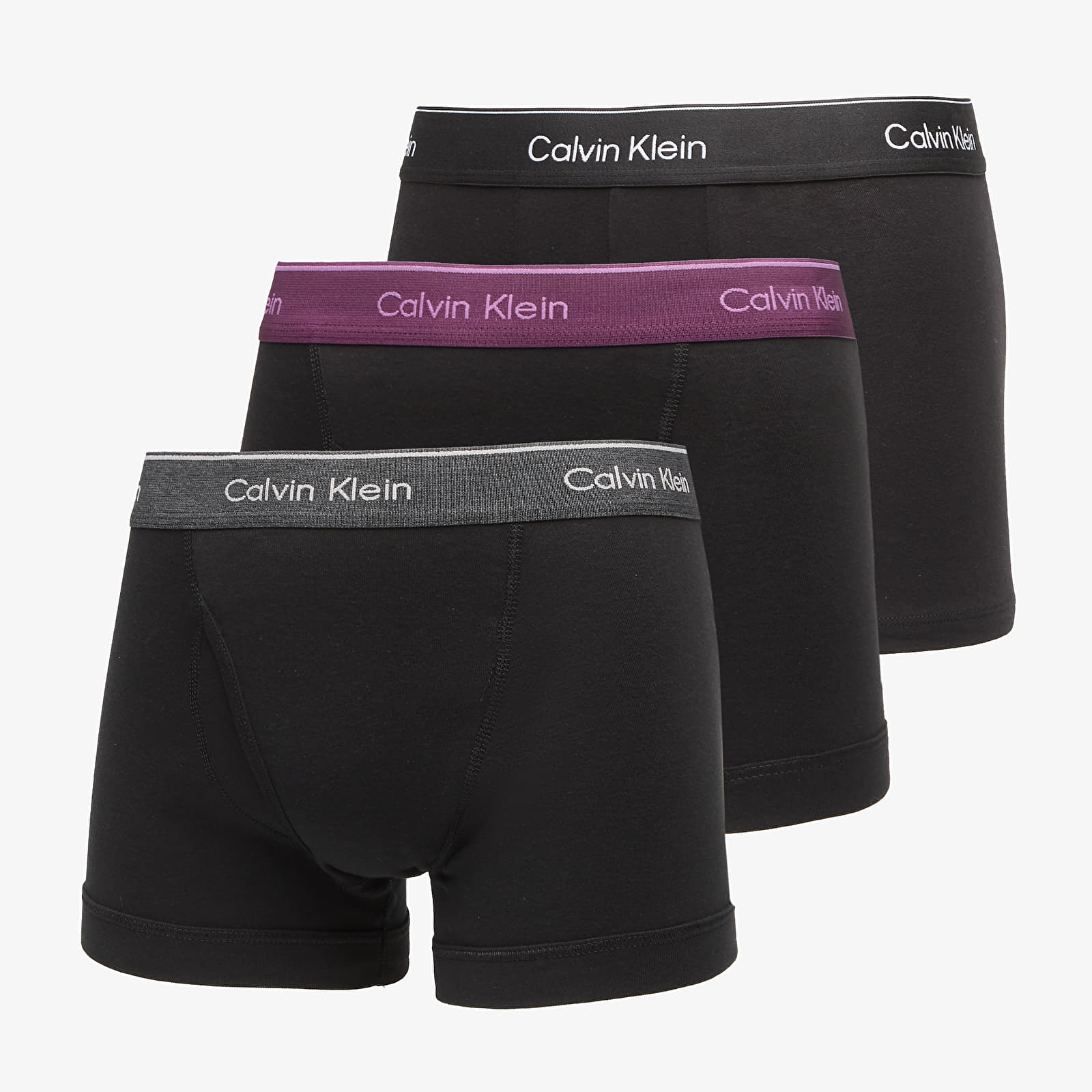 Pantalones cortos de hombre Calvin Klein Trunk 3-Pack Purple