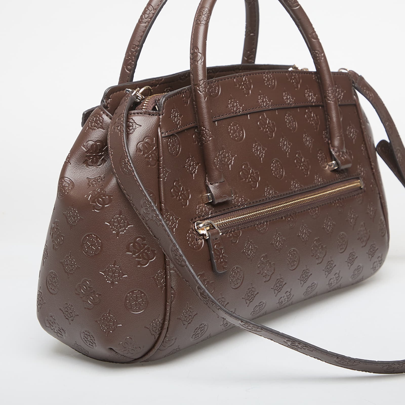 Handbags Guess Diana 3 Comp Satchel Brown