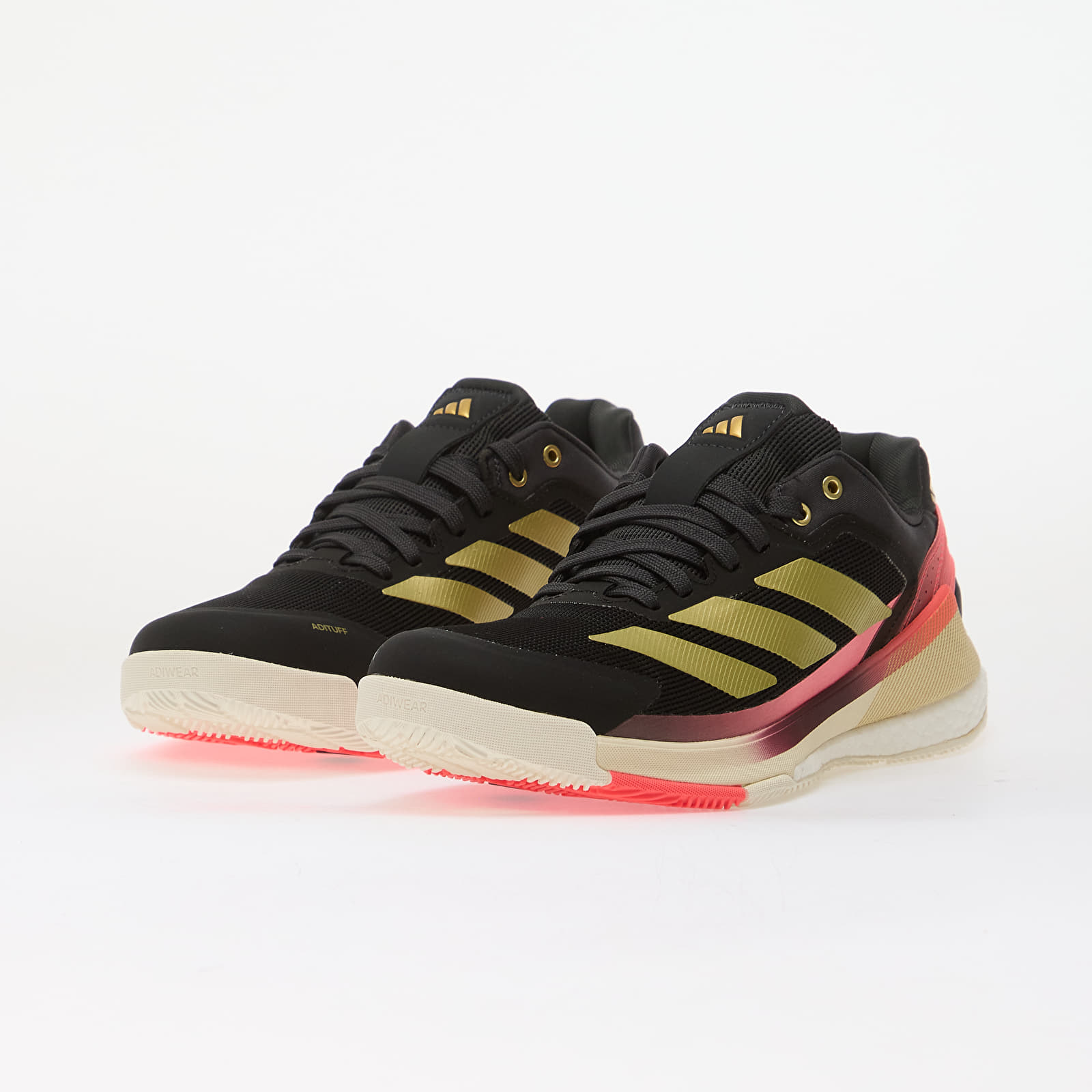 Men's sneakers and shoes adidas Crazyquick BOOST Padel Core Black/ Gold Met./ Solar Turbo