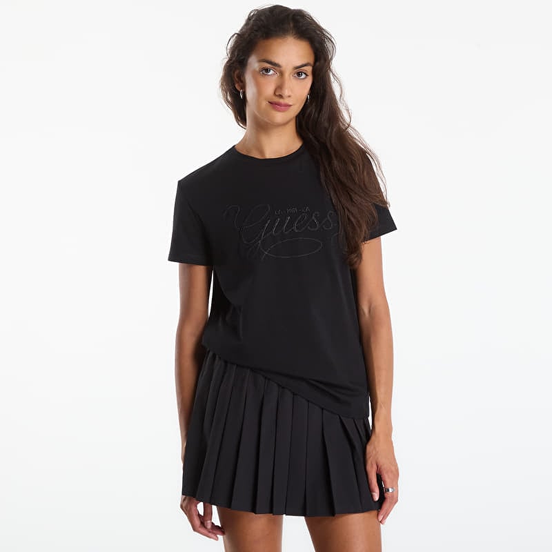 T-paita GUESS Syrma Cn Ss T-Shirt Jet Black