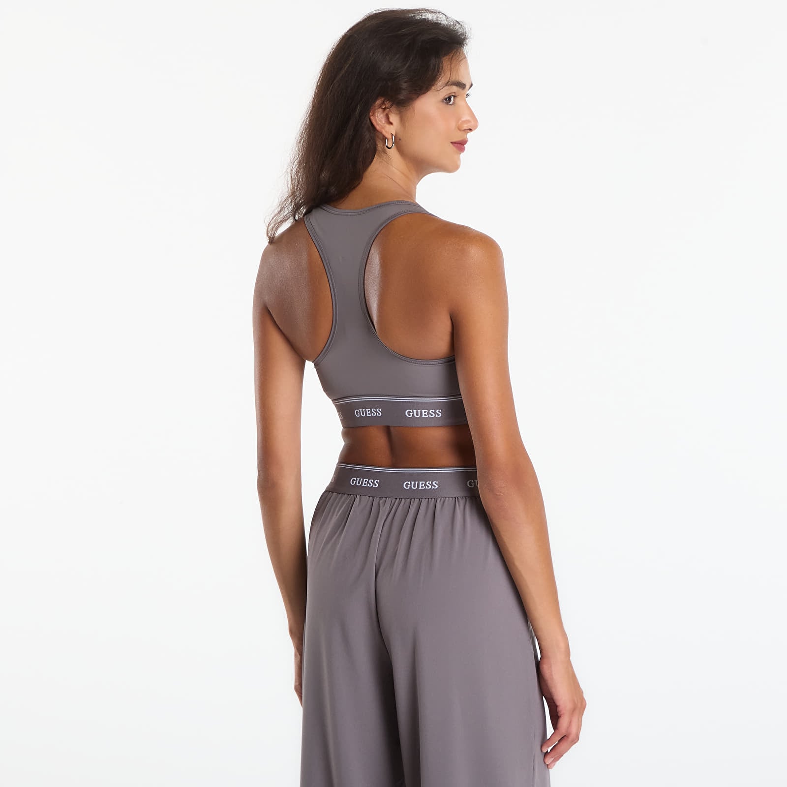 Modrčki  GUESS Alba Bralette Purple Fog