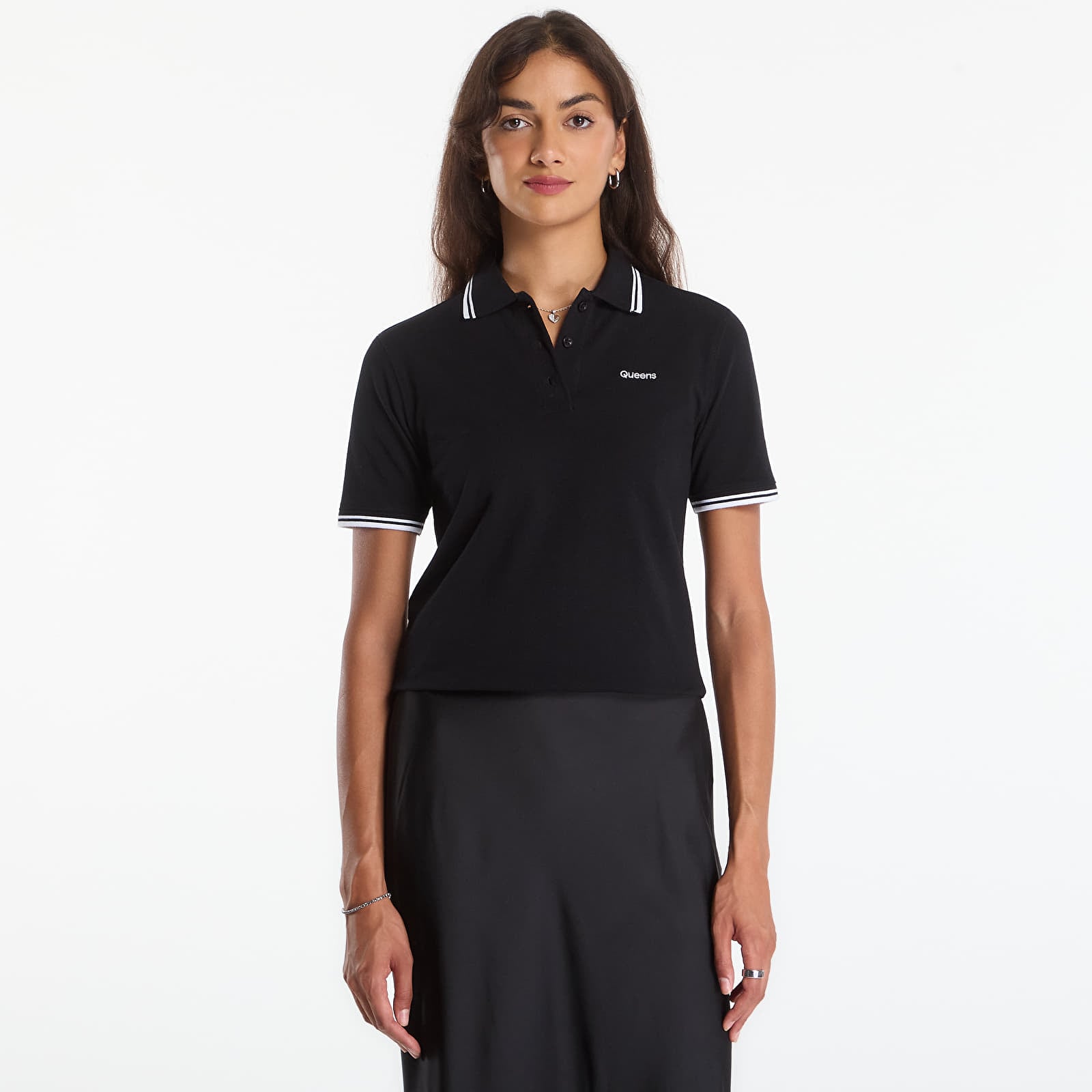 T-shirts  Queens Women Polo Tee Black