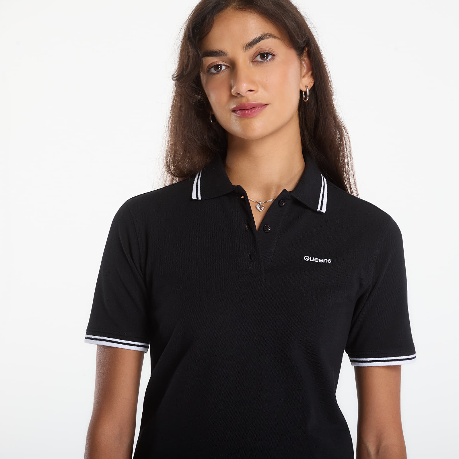 T-shirts  Queens Women Polo Tee Black