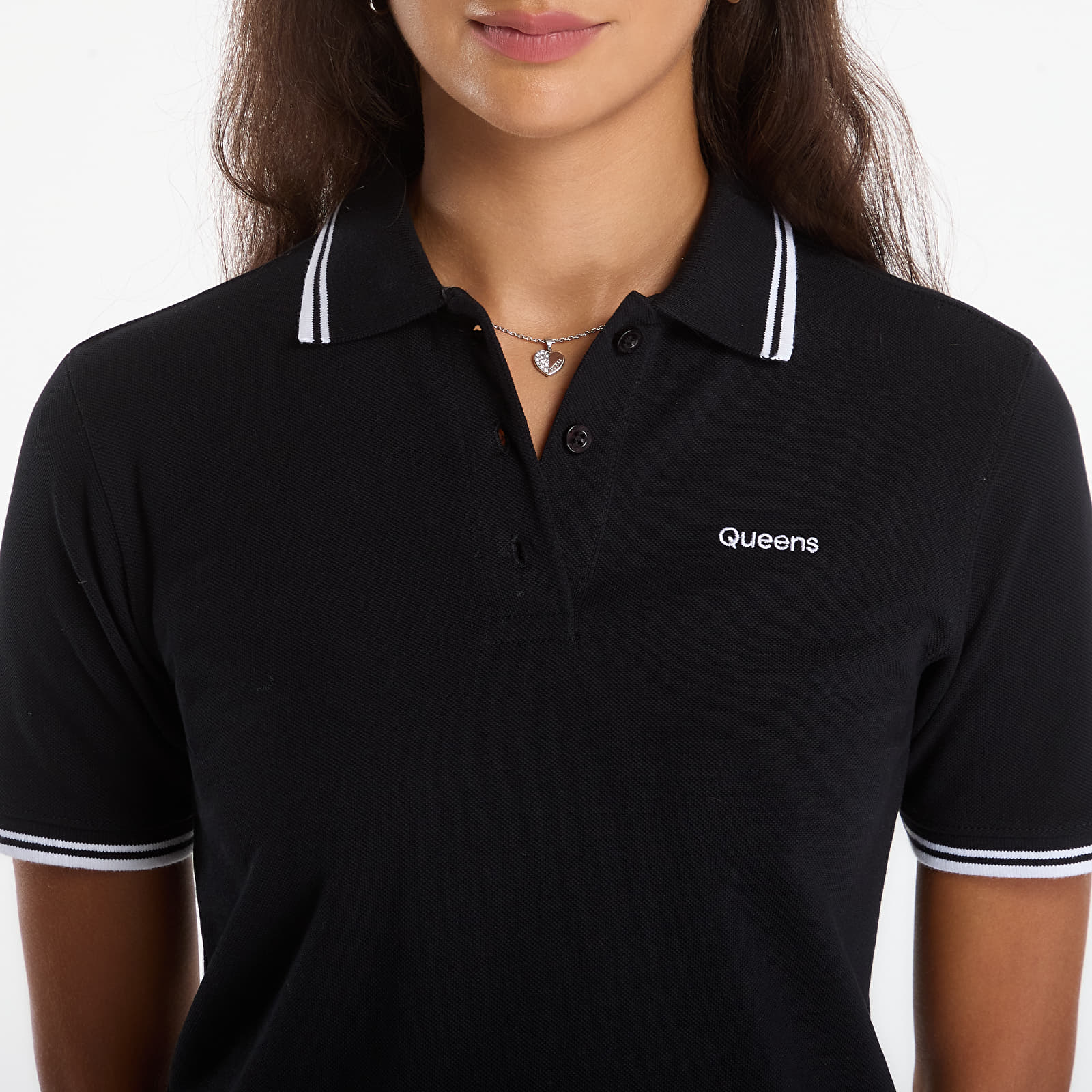 T-shirts  Queens Women Polo Tee Black