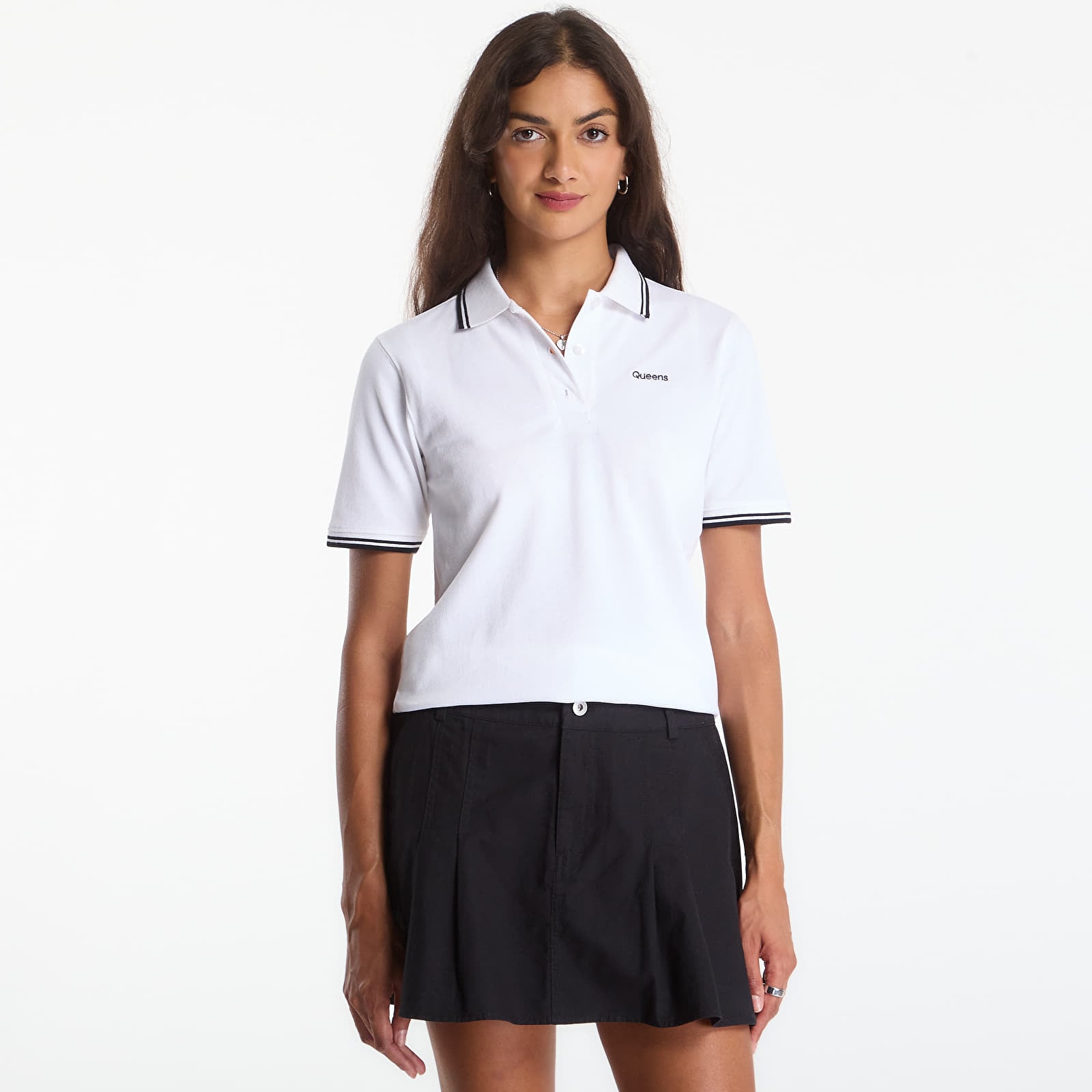T-shirts Queens Women Polo Tee White