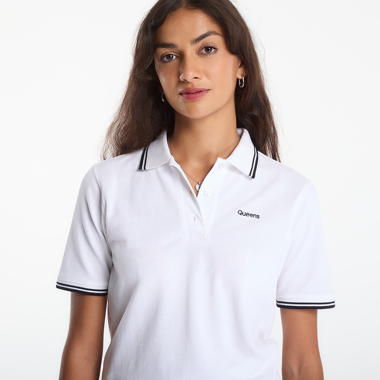 T-shirts Queens Women Polo Tee White