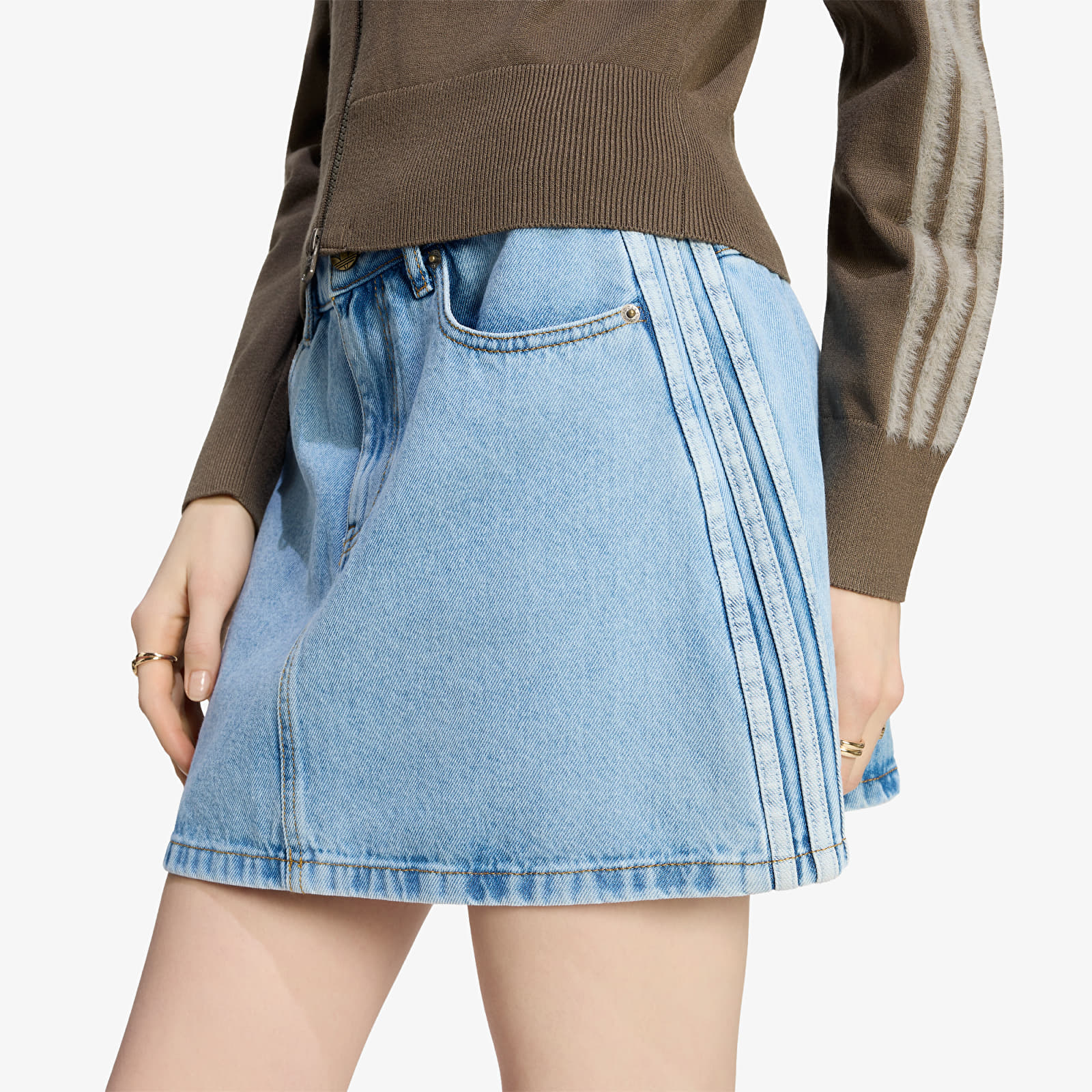 Dámske sukne adidas Mid Rise Denim Skirt Light Denim