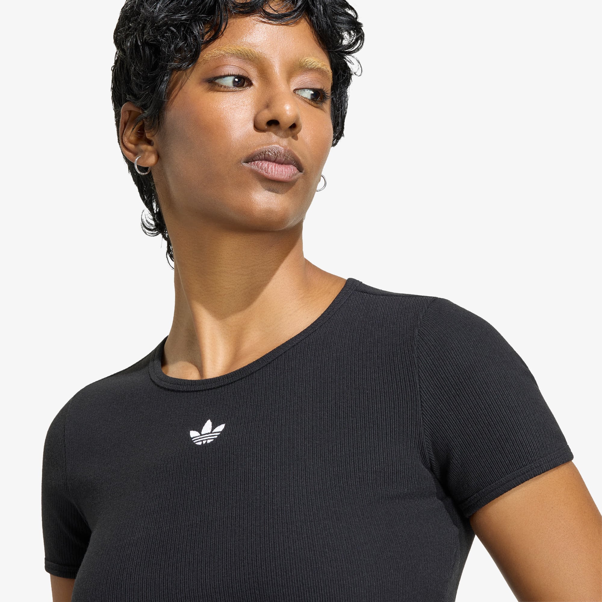 T-shirt adidas Essentials Rib T-Shirt Black XS