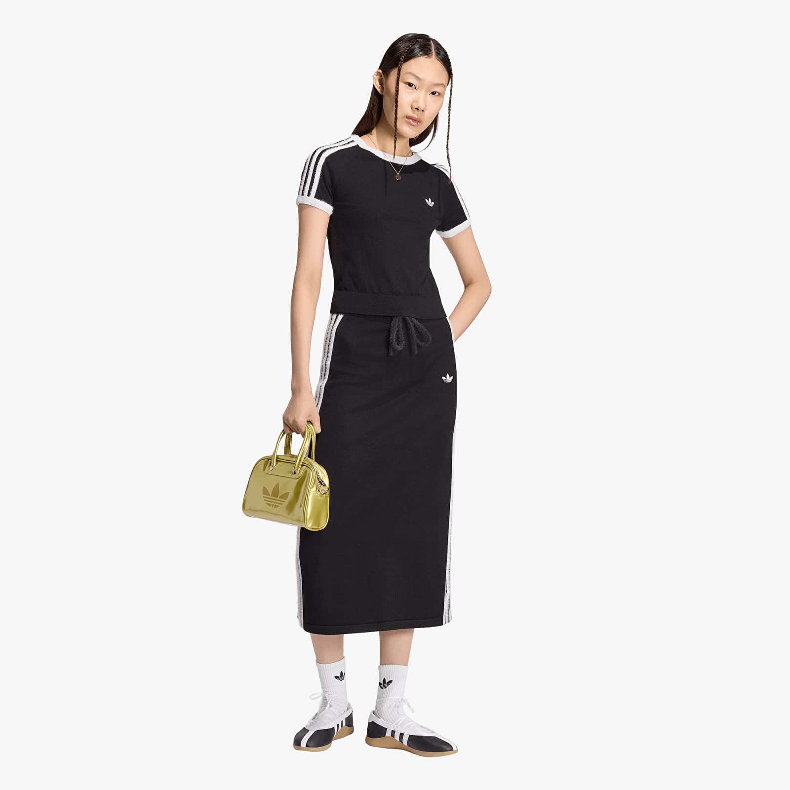 T-Shirts Frau adidas Knitted T-shirt Black/ White