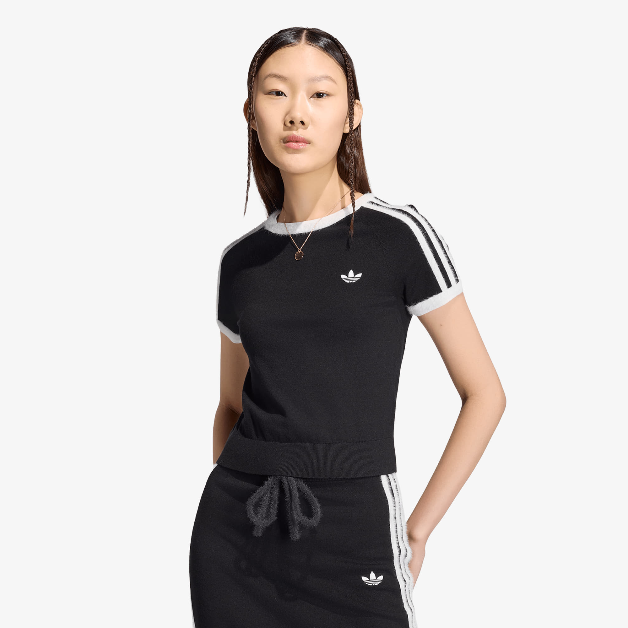 T-shirt adidas Knitted T-shirt Black White S 38 €