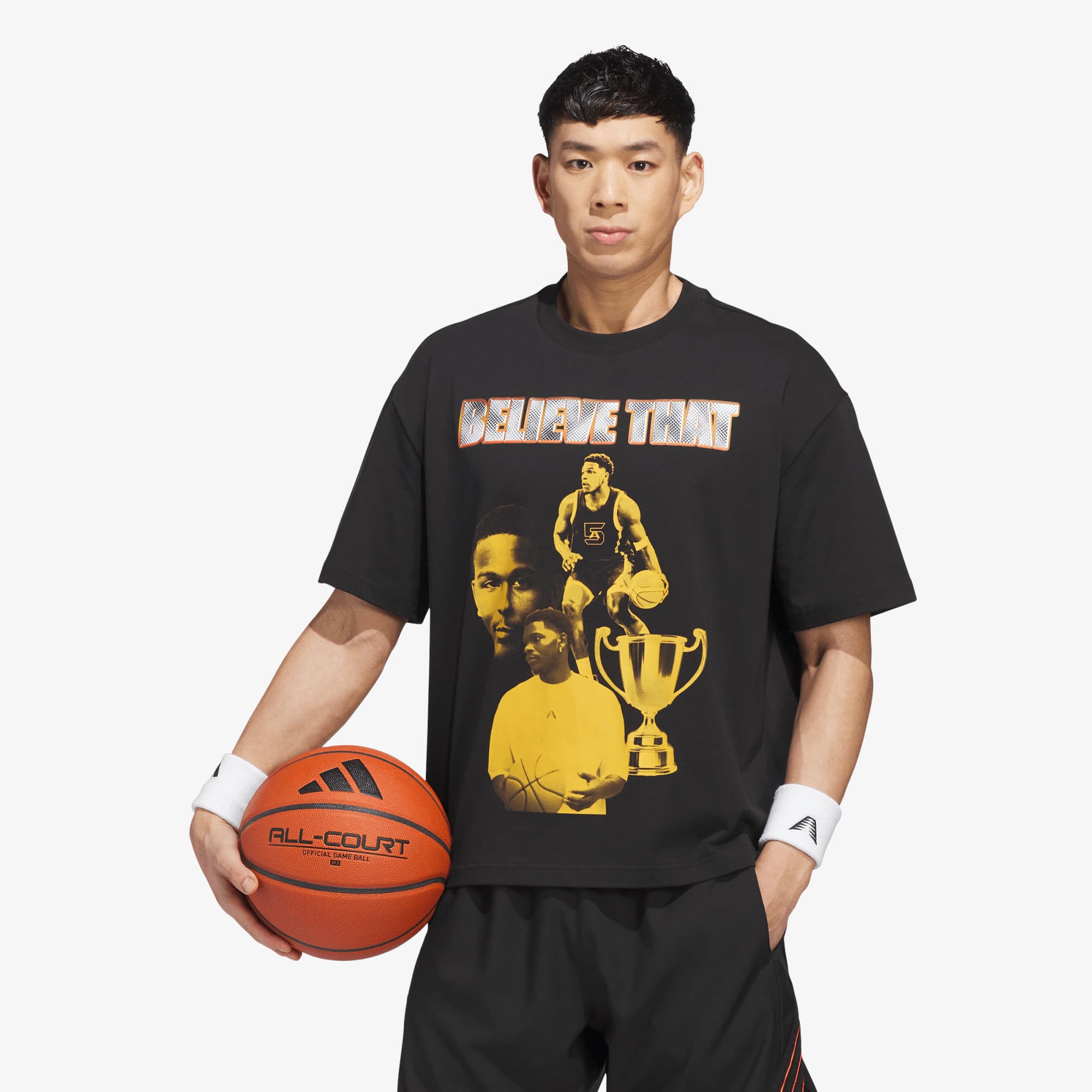 Тениска adidas Anthony Edwards Bling Tee Black L