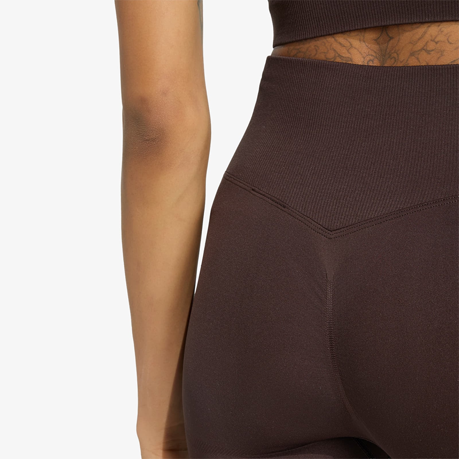 Naisten säärystimet adidas Essentials 3-Stripes Seamless Tights Aurora Coffee