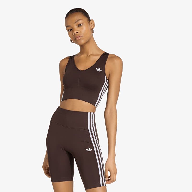 Melltartó adidas Essentials 3 Stripes Seamless Bralette Aurora Coffee