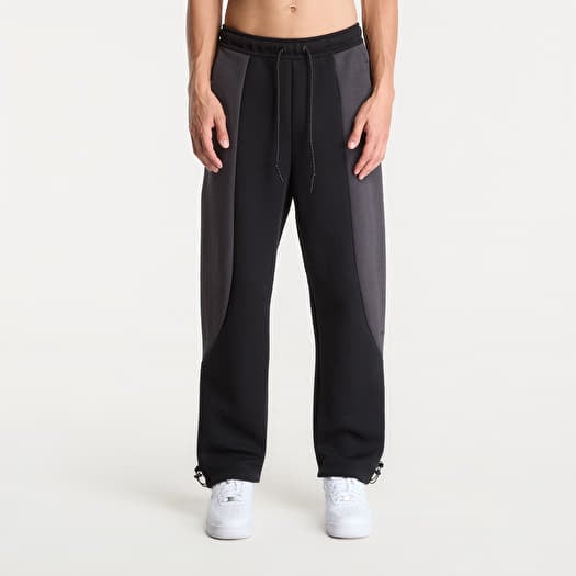 Tepláky Nike Tech Men's Color-Block Open-Hem Fleece Pants Black/ Anthracite/ Black
