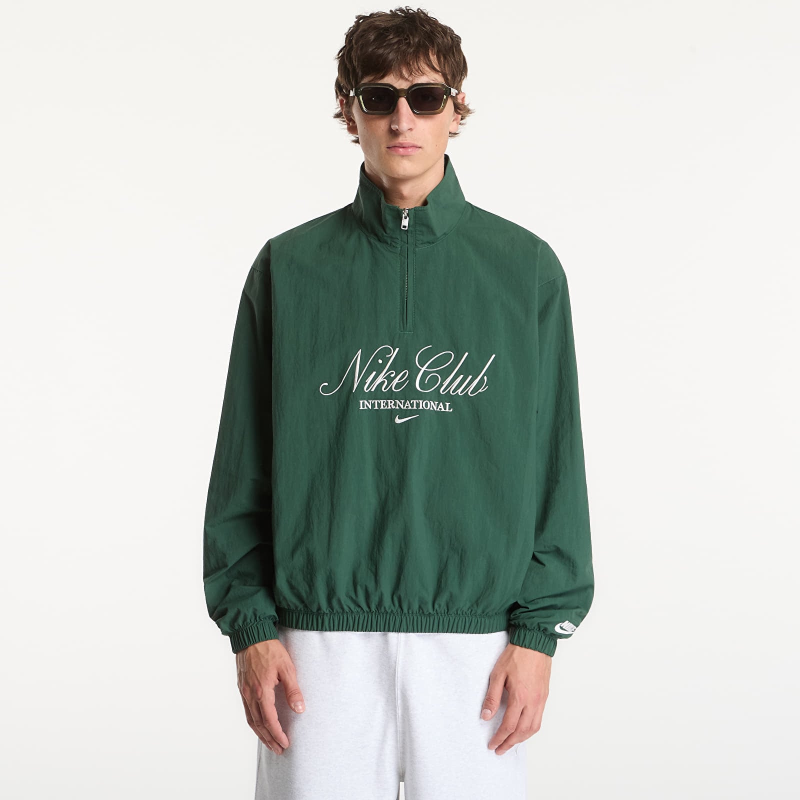 Kurtki męskie Nike Sportswear Club Men's 1/2 Zip Jacket Fir/ Phantom/ Phantom