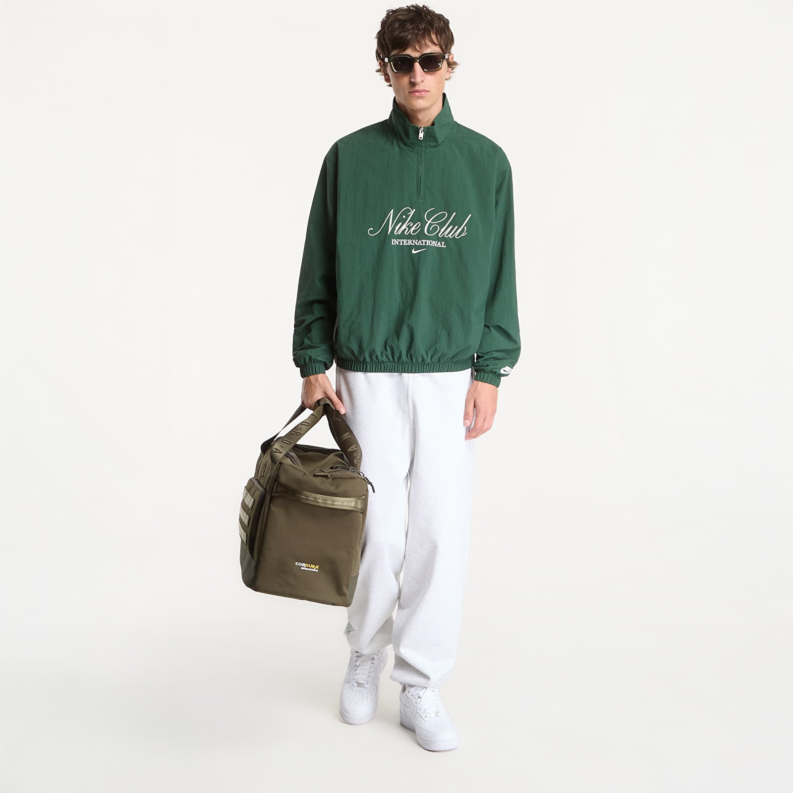 Kurtki męskie Nike Sportswear Club Men's 1/2 Zip Jacket Fir/ Phantom/ Phantom