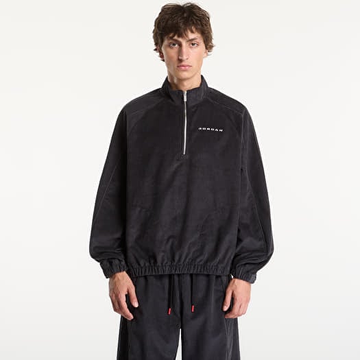 Bluza Jordan Flight Men's Corduroy 1/2-Zip Top Black/ Black/ Dk Smoke Grey/ White