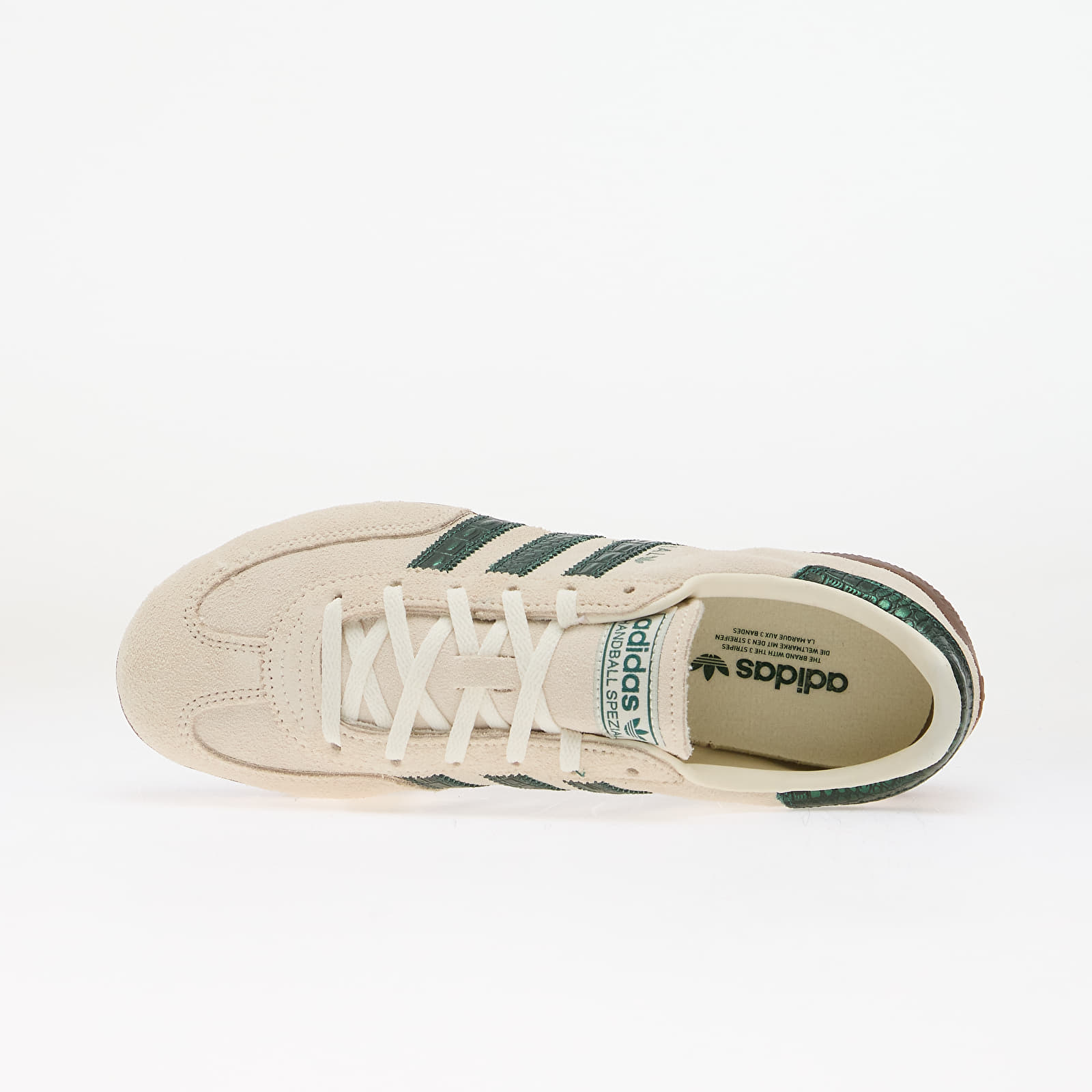 Dámske topánky a tenisky adidas Handball Spezial Lo Pro Off White/ Collegiate Green/ Gum5
