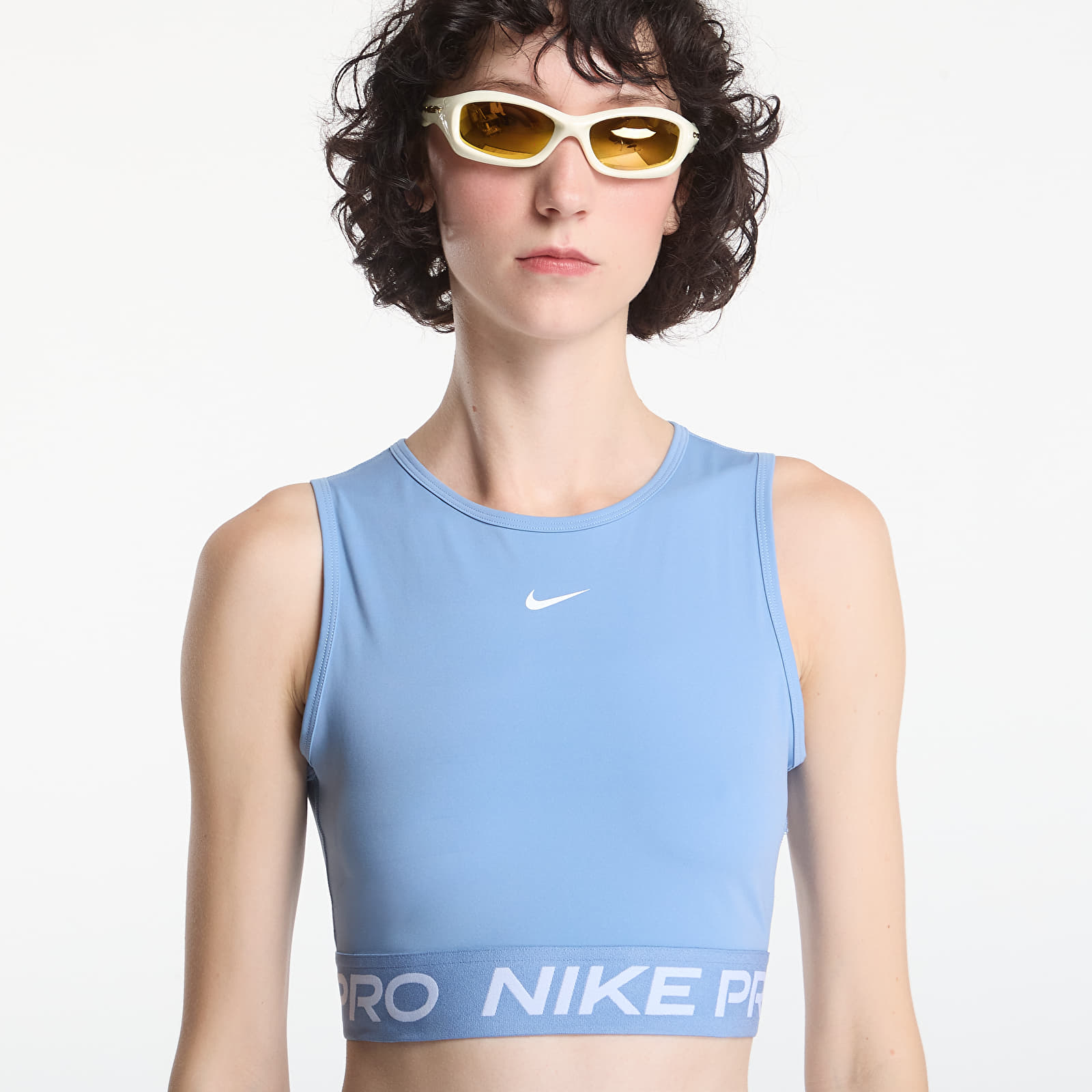 Women's tops Nike Pro Women's Dri-FIT Cropped Tank Top Work Blue/ White