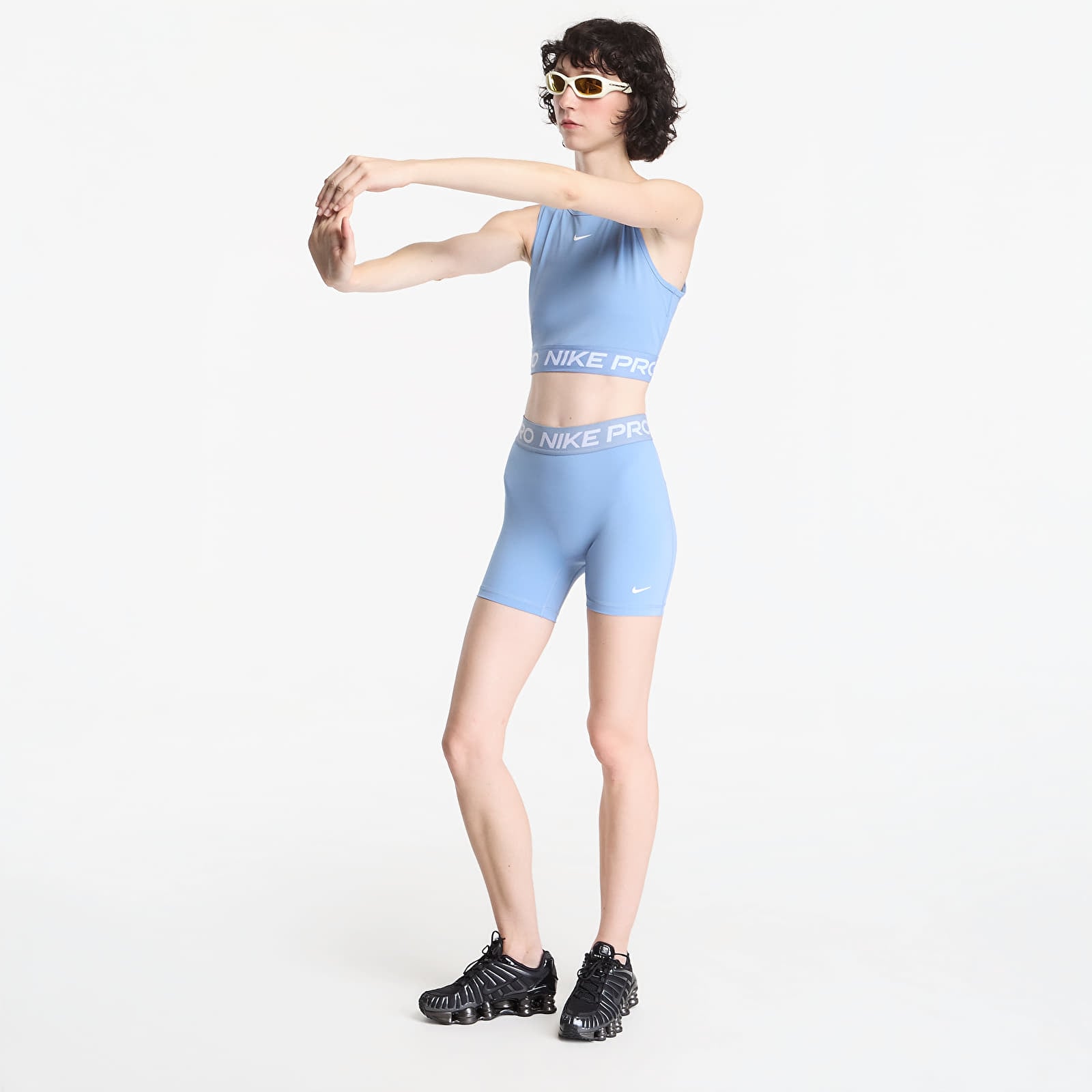 Women's tops Nike Pro Women's Dri-FIT Cropped Tank Top Work Blue/ White