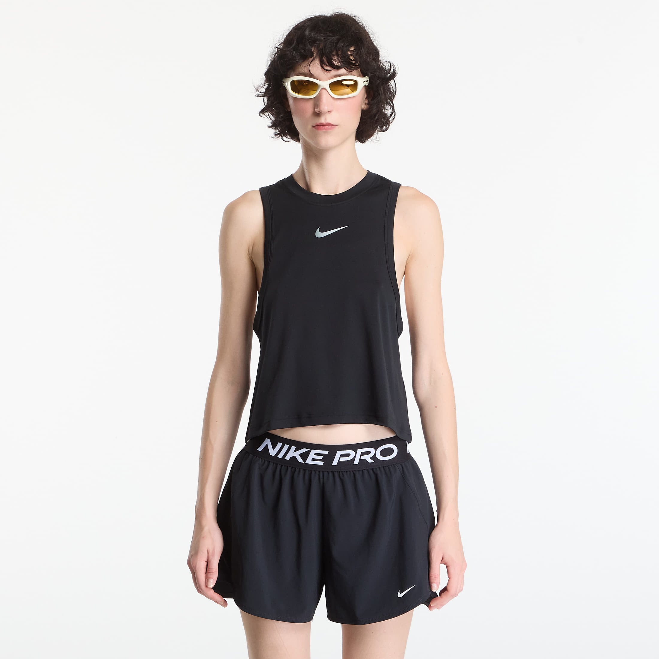 Nike Pro Women's Dri-FIT Tank Top Black/ White L