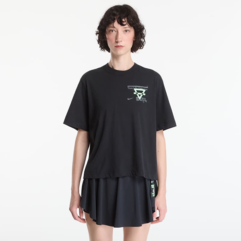 T-shirt Nike Swift Women's Dri-FIT Running T-Shirt Black/ No/ Illusion Green
