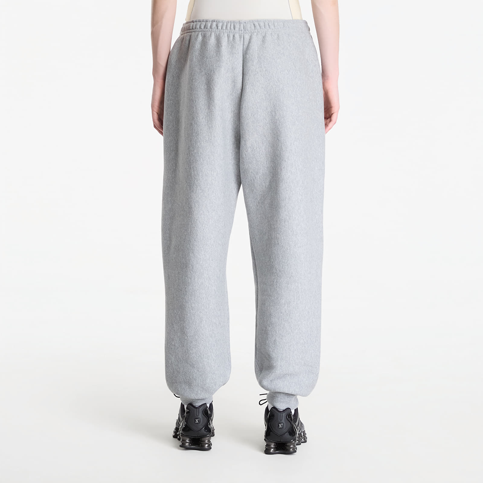 Dámské tepláky Nike Studio Fleece Heavyweight Women's Oversized High-Rise Joggers Dk Grey Heather/ Sail