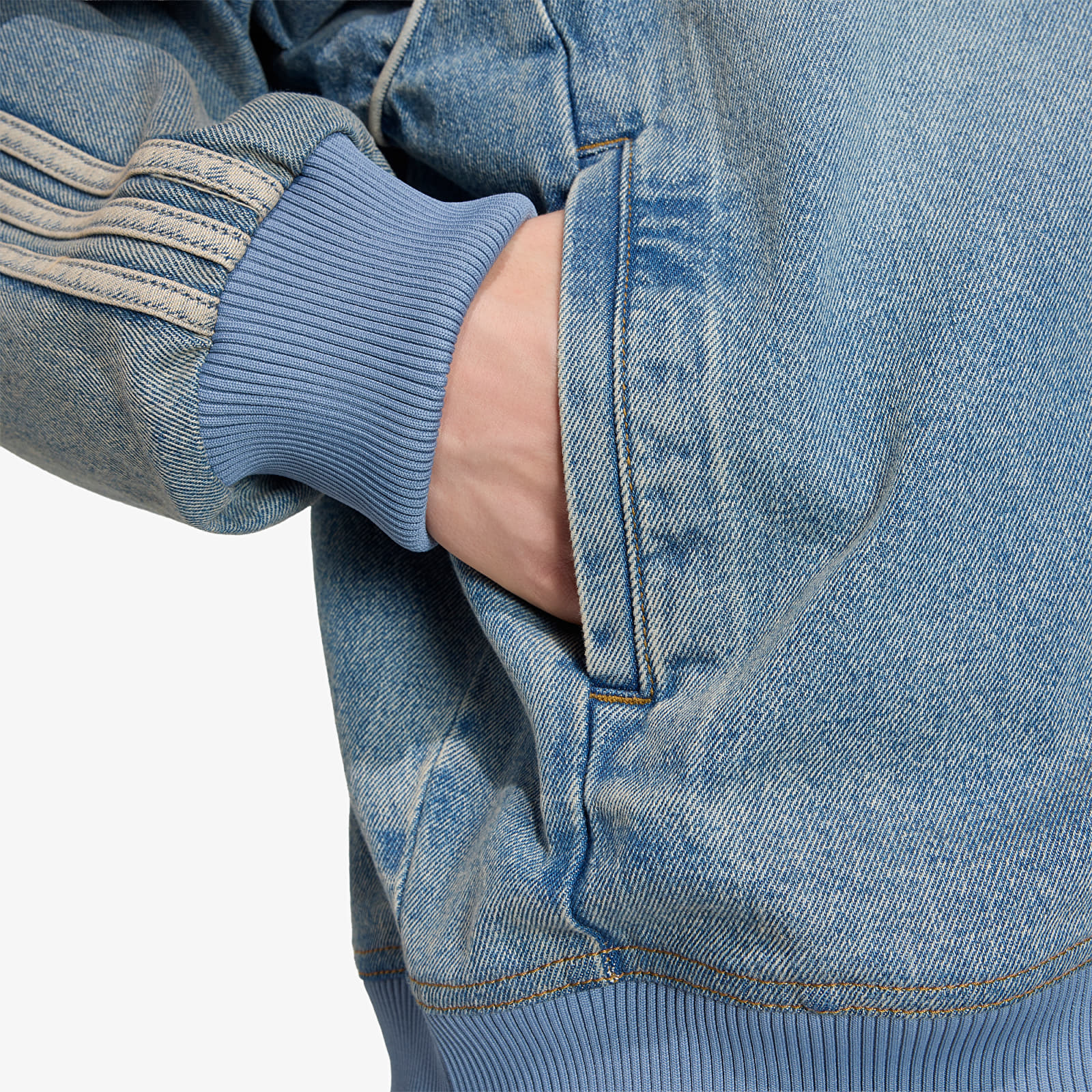 Vestes pour hommes adidas SST Adicolor Denim Tracktop Worn Blue Denim