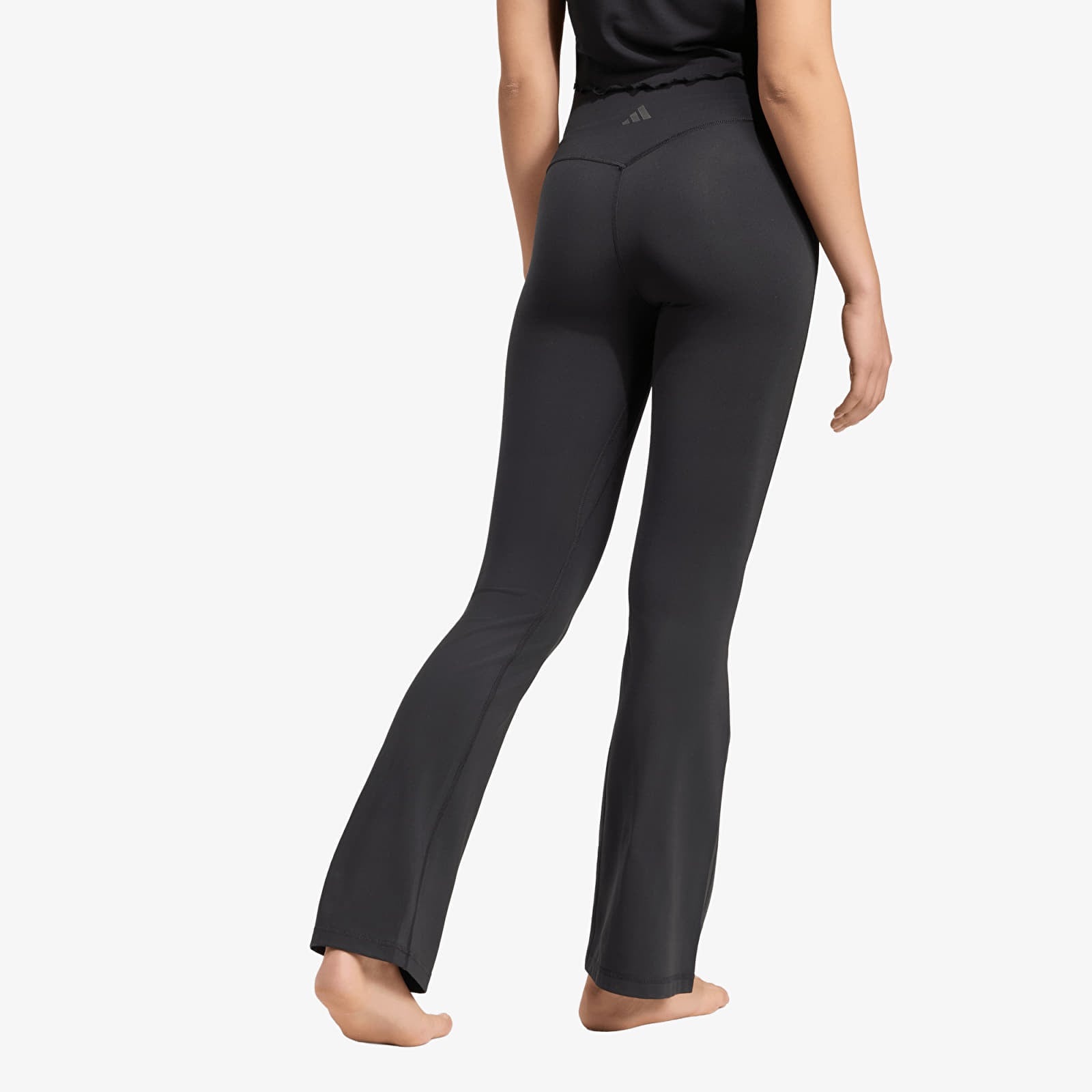 Leggings für Frauen adidas 3-Stripes Studio All Me Flare X-Over Leggings Black
