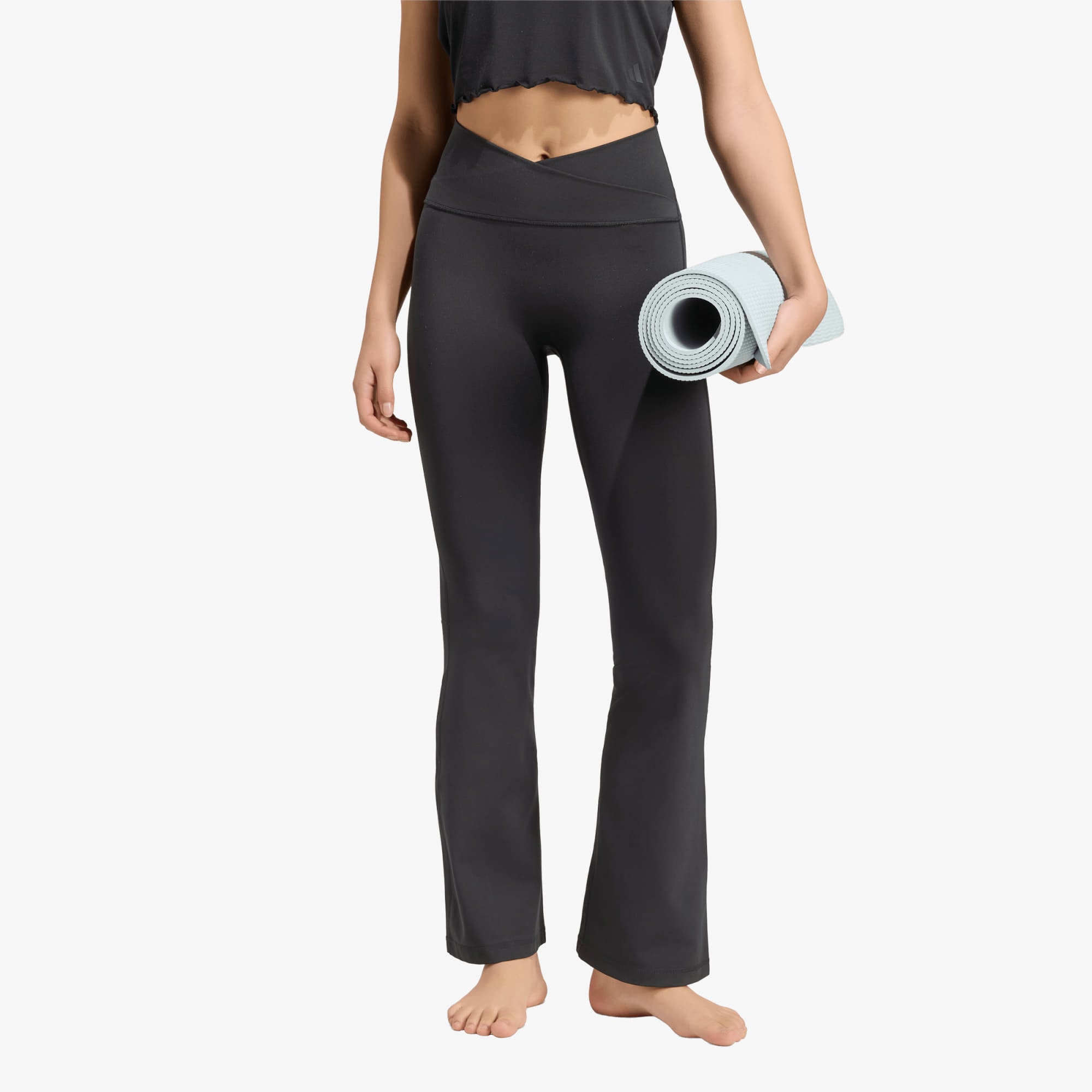 Легени adidas 3-Stripes Studio All Me Flare X-Over Leggings Black L
