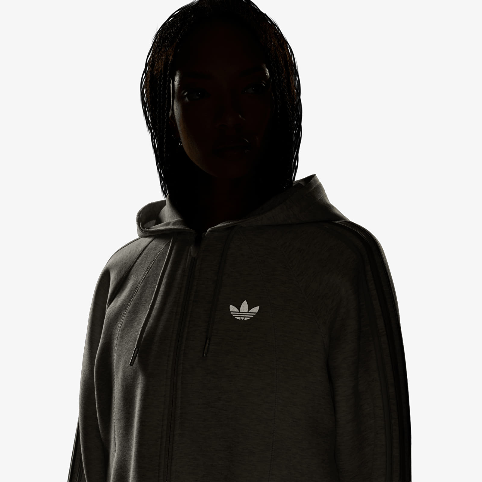 Женские худи adidas SST 2.0 Cropped Hoody Light Grey Heather/ Light Grey Heather