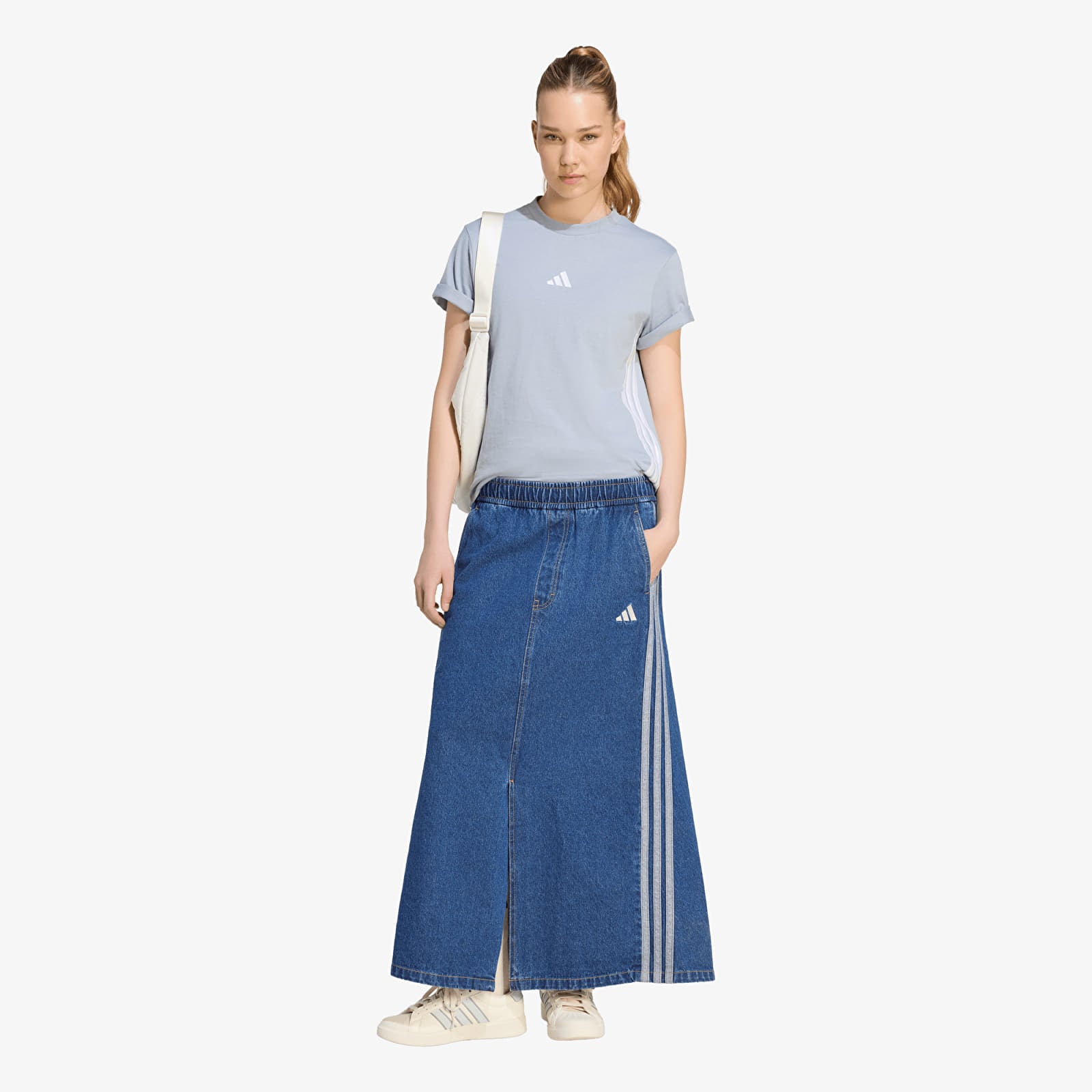 Women's skirts adidas Stadium Washed Denim Loose Fit Skirt Preloved Ink