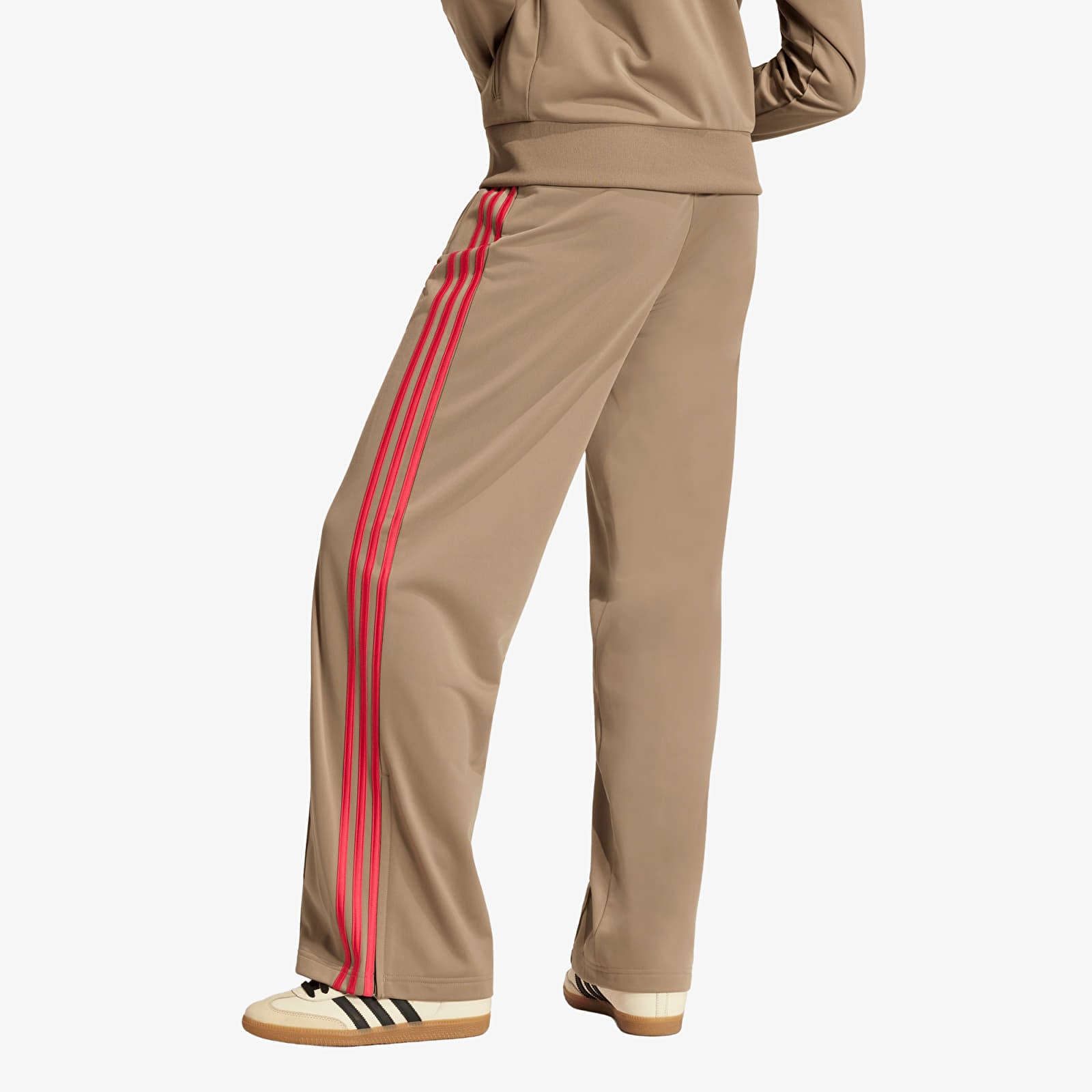 Women's Sweatpants adidas Firebird Loose Tracksuit Pants Khaki Six/ Power Pink