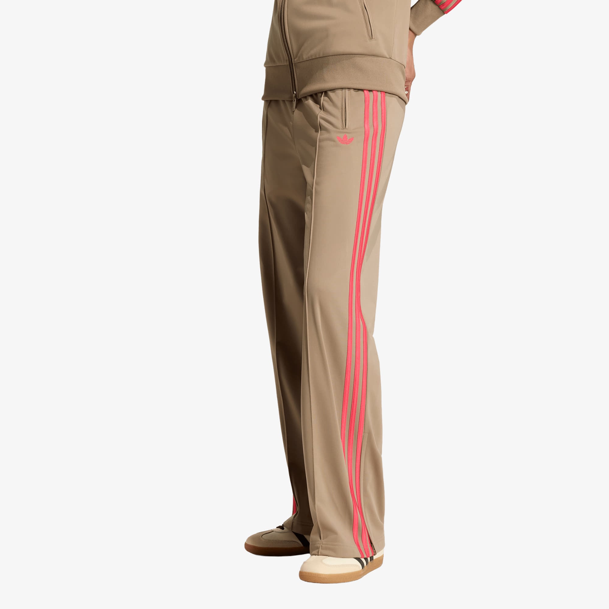 Потници adidas Firebird Loose Tracksuit Pants Khaki Six/ Power Pink S