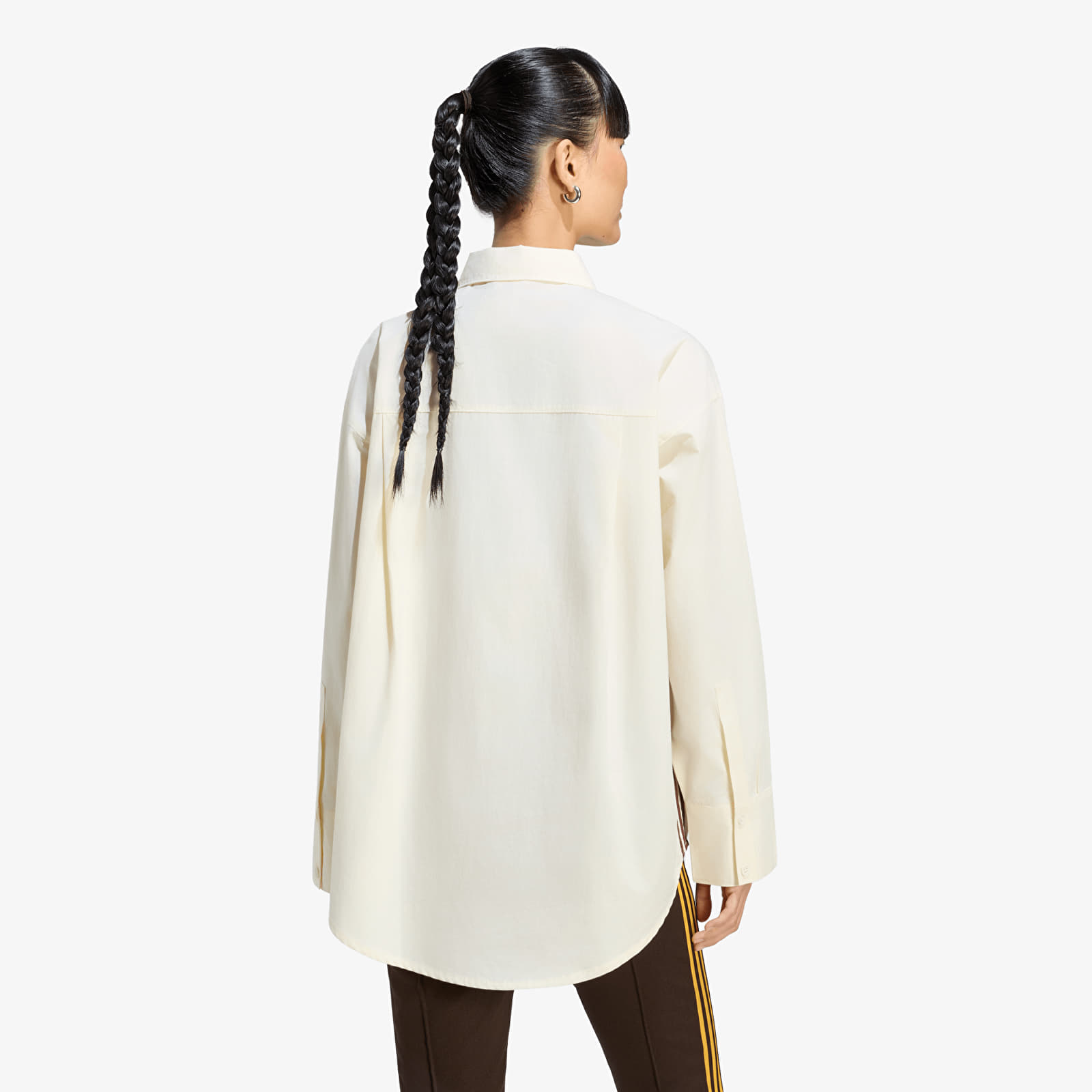 Dámske košele adidas Badigirl Striped Shirt Cream White
