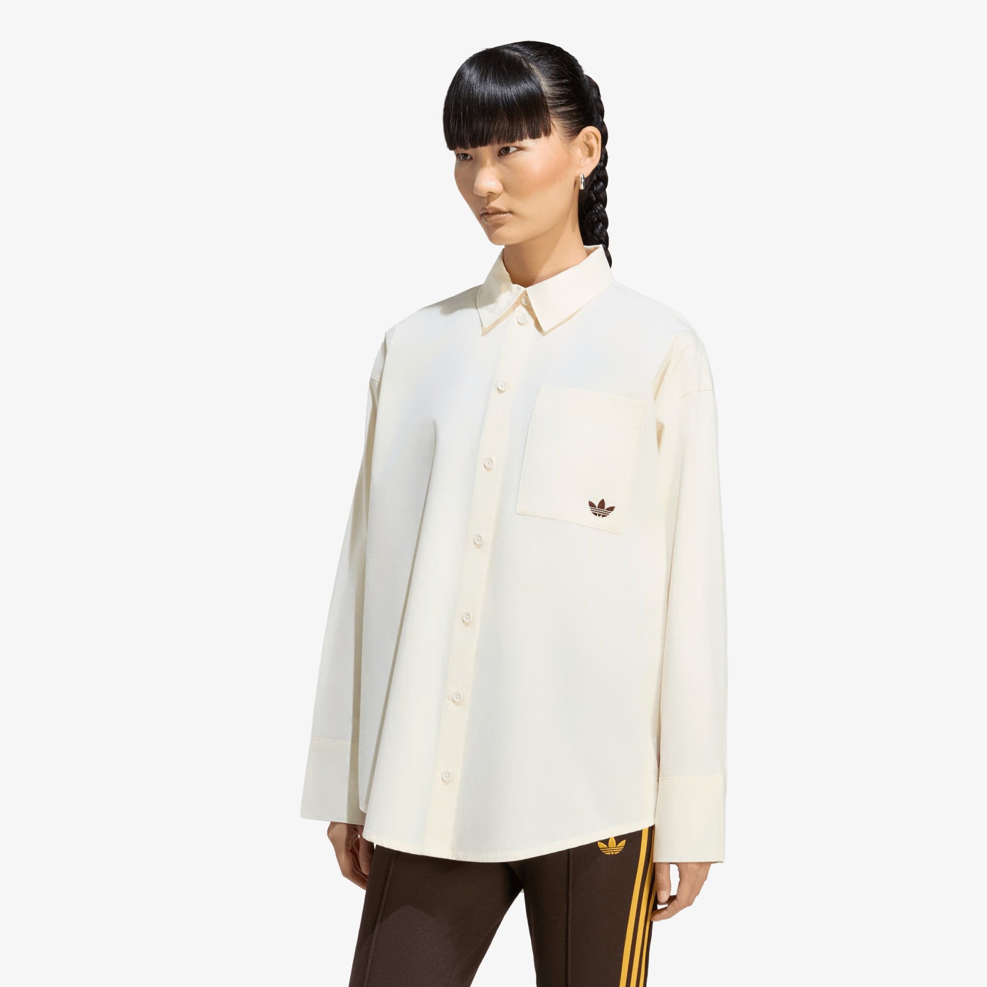 Риза adidas Badigirl Striped Shirt Cream White L