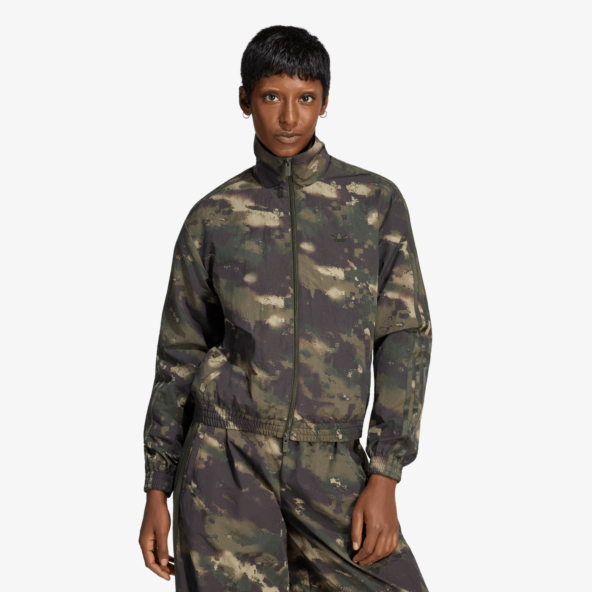 Ветровка adidas Badigirl Camouflage Loose Track Top Night Cargo/ Aurora Coffee/ Olive Strata S