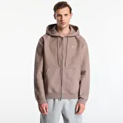 Nike Solo Swoosh Men's Full-Zip Fleece Hoodie Mink Brown/ Mink Brown/ White