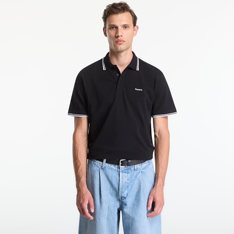 T-shirt Queens Men's Polo Tee Black
