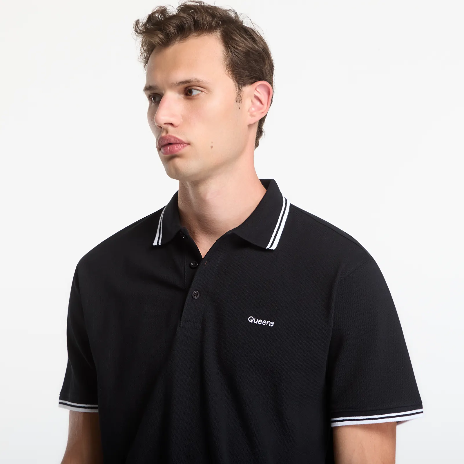 Tričká Queens Men's Polo Tee Black