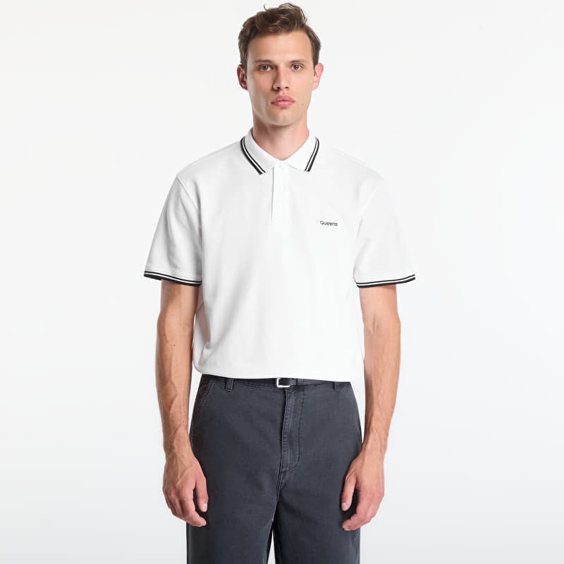 T-shirt Queens Men's Polo Tee White