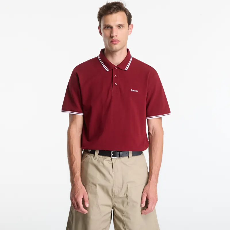 T-shirt Queens Men's Polo Tee Bordeaux