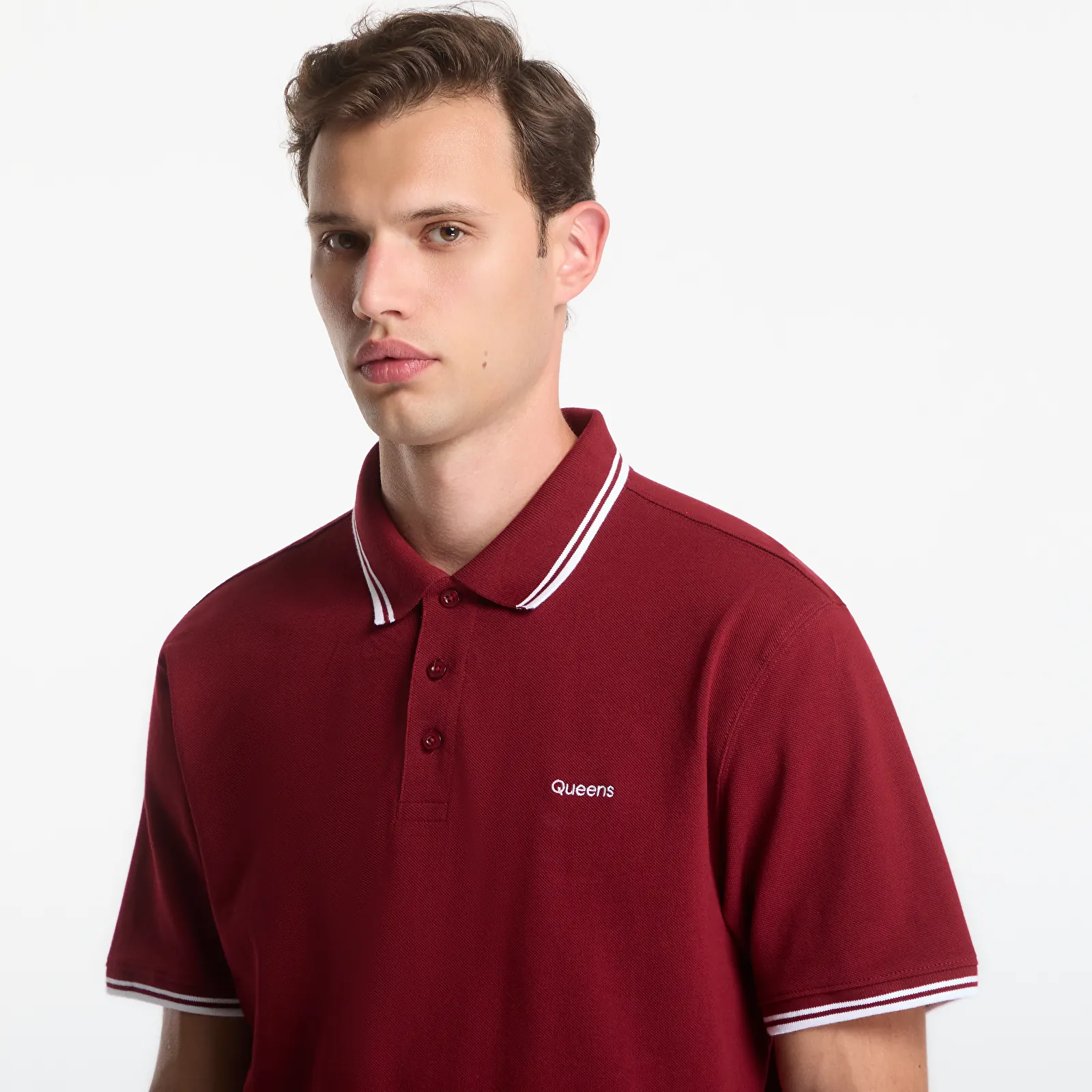 T-shirts Queens Men's Polo Tee Bordeaux